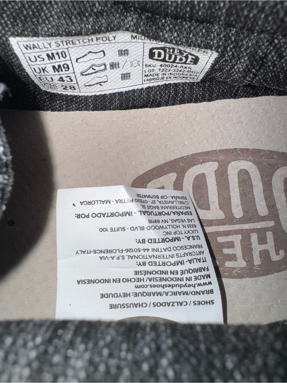 Hey Dude Men's Black Gray shoes - Picture 5 of 5